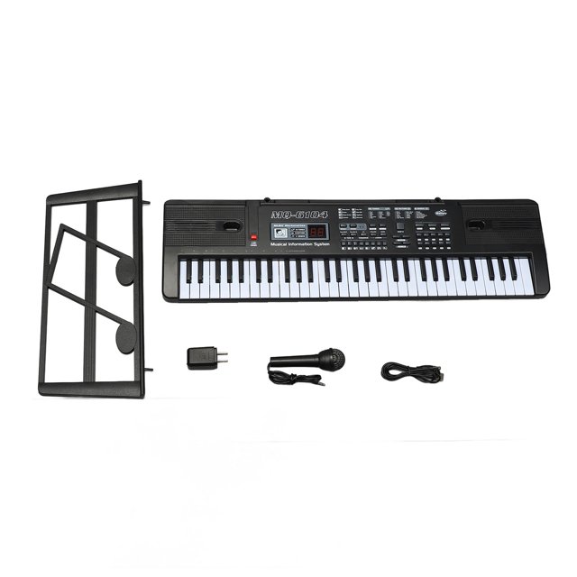 Teclado de 61 teclas, piano, juguete educativo de aprendizaje temprano, teclado electrónico para niños, piano para cumpleaños de Navidad, 100-240 V