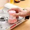 thumbnail image 5 of Cepillo para lavar platos con relleno de líquido de 2 piezas, cepillo automático para lavar platos con relleno de líquido tipo prensa, cepillo de limpieza multifunción, 5 of 5