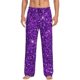 thumbnail image 1 of Fotbe Purple Glitter Pantalones de Pijama para Hombre, Pantalones de Dormir, Pantalones de Casa con Cintura Ajustable y Bolsillos-Large, 1 of 6