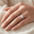 thumbnail image 5 of Pompeii 1 1/2 Ct Diamond & CZ Engagement Ring 14k White Gold (((G-H)),VS1-VS2), 5 of 5