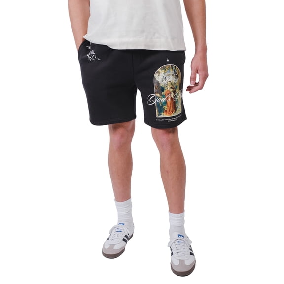 Brooklyn Cloth Heavy Weight God’s Plan Fleece Shorts, Heavyweight Soft Fleece, Black, Small