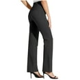 thumbnail image 6 of GILIGEGE Dress Pants Women Pull On Business Casual Stretchy Work Trousers Pockets High Waisted Lightweight Office Slacks Black L, 6 of 8