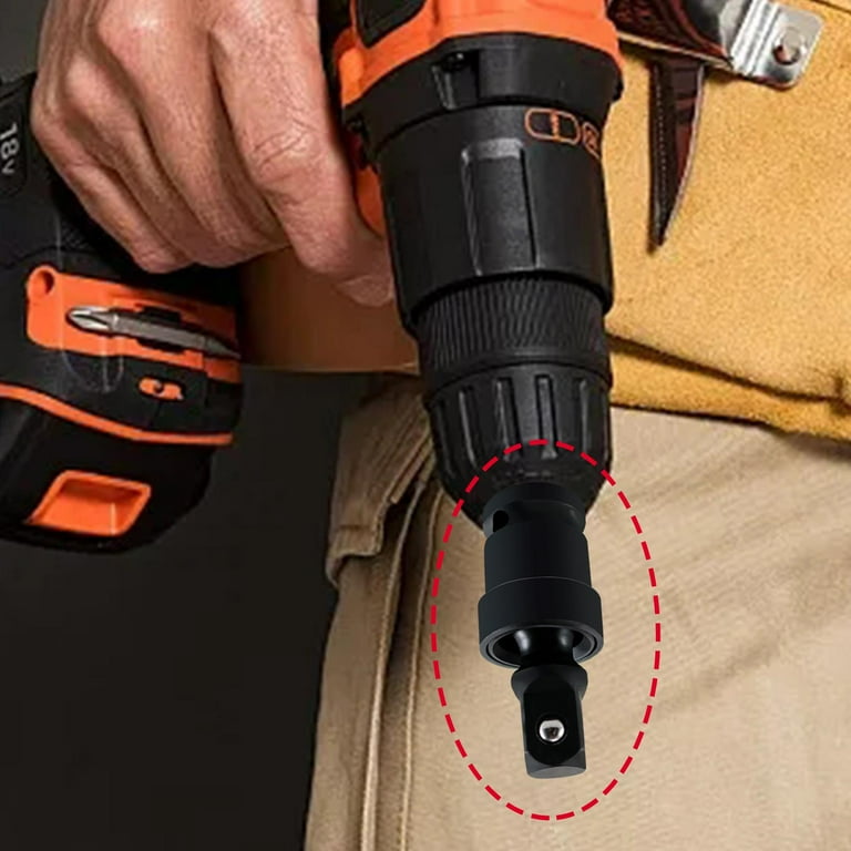 Impact Universal Joint Socket degree 90 degree Rotatable Portable Repair Tool Wrench Adapter Durable Easy to Use 1 2