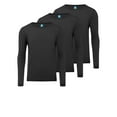 thumbnail image 1 of Adar Universal 3 Pack Underscrubs for Men - Long Sleeve Underscrub Knit Top Comfort Tee, 1 of 4