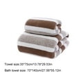 thumbnail image 3 of AuroraX Bath Towels Set Of 2 Chic Quick Dry Lightweight Coffee Bath Towels Highly Absorbent Coral Fleece for Women,Men,Travel,Yoga,Bathroom, 3 of 6