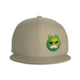 thumbnail image 3 of DouZhe Flat Brim Cap Snapback Hat, Cartoon Angry Alien Prints Adjustable Yellow Adult Baseball Cap, 3 of 6