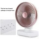thumbnail image 2 of Mini USB Desk Fan 4 Speeds Rechargeable Quiet Fan for Home Office Table Rose Gold, 2 of 4