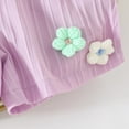 thumbnail image 5 of mgoYE Baby Girl Clothes 0-3 Months Toddler Baby Girl Clothes Knit Floral Fly Sleeve Tops Shorts Cute Summer Spring Outfits Infant Clothing Set(Purple,12-18 Months), 5 of 6
