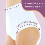 Wearever Women's Incontinence Underwear Reusable Panties - Regular Absorbency - 3 Pack