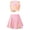 Light Pink, variant on Vxuxlje Kids Girls Cheerleading Uniform Outfit Sleeveless Crop Top with Skirt Set Cosplay Fancy Dress Hot Pink 6