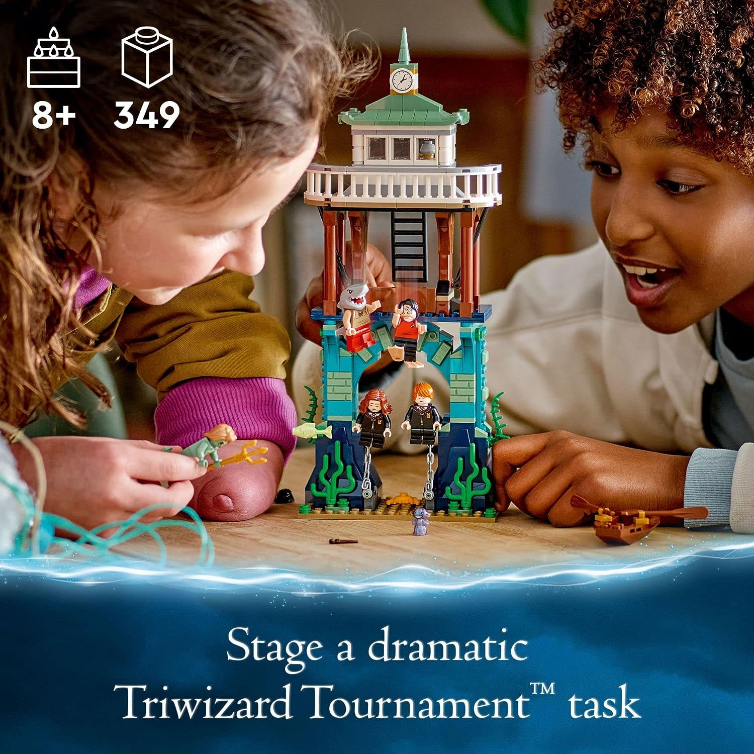 LEGO Harry Potter Triwizard Tournament: The Black Lake Building Set 76420 - Goblet of Fire Toy Playset with Harry, Hermione, and Ron Minifigures, Magical Collection Set for Kids, Boys & Girls