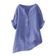 thumbnail image 5 of Camisetas para mujer,Conjunto de top y pantalón corto de manga corta holgado e informal para mujer, 100 % poliéster, cuello en V, ideal para el hogar, sopatenor, 5 of 9