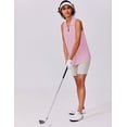 thumbnail image 5 of Pinspark Womens Polo Shirts Sun Protection Collar Golf Tops V-Neck Racerback Tennis Tank Lightweight Workout Shirts Summer Solid Pickleball Top, 5 of 6