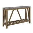 Manor Park Modern Farmhouse Entryway Table, Dark Concrete/Rustic Oak