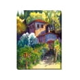 thumbnail image 2 of Outdoor Living and Style Green and Yellow Vintner's Cottage Outdoor Canvas Rectangular Wall Art, 2 of 2