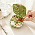 thumbnail image 6 of Multi-Compartment Portable Small Storage Cases with Divided Grids, Compact Organizer Boxes for Earrings, Necklaces, Rings and Tiny Medicines During Outdoor Travel and Daily Item Sorting, Green, 6 of 6