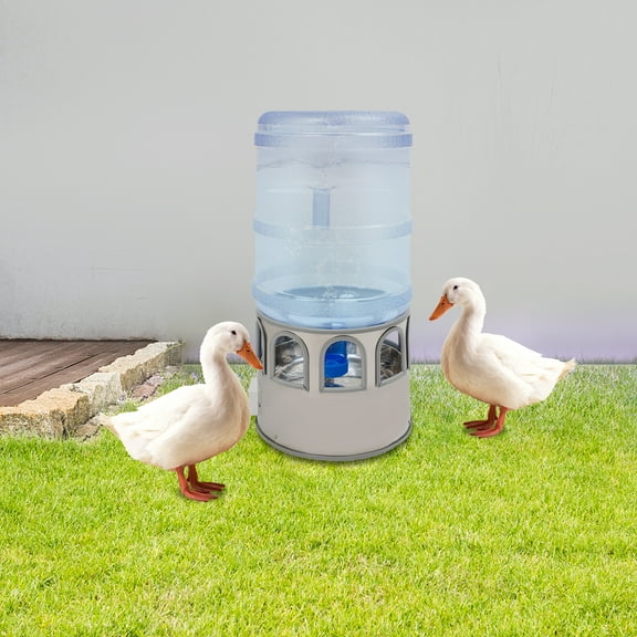 27*58cm 80W Silver Blue Chicken Water Heater Stainless Steel Heated Water Bowl for Chickens Ducks Geese Pigeons