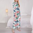 thumbnail image 4 of Junzan Colorful Shark Print Womens Pajama Sets,Long Sleeve Button Down For Women Pjs 2 Piece, 4 of 9