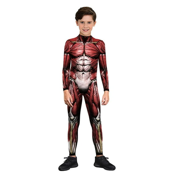 M 2022 Nueva ropa divertida para niños europea y americana de Halloween Impresión digital Ropa de una pieza para niños entre padres e hijos # 1
