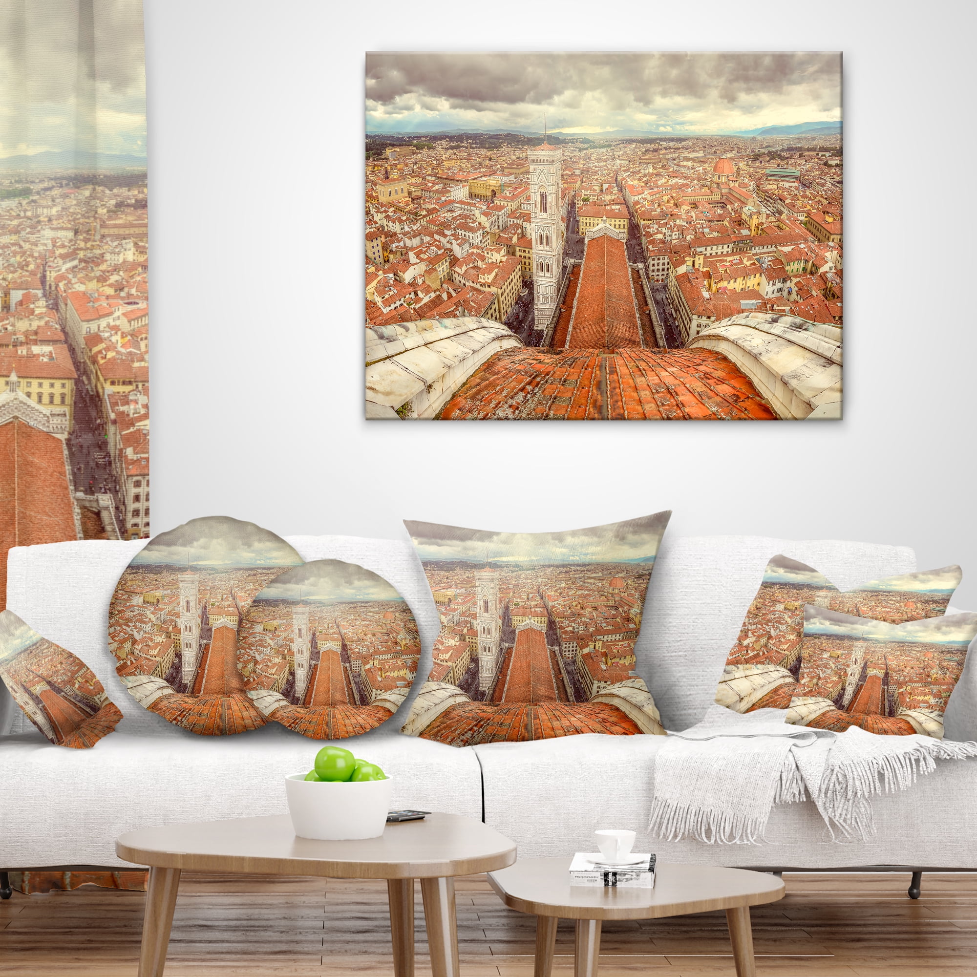Designart 12" x 20" Multi-color Polyester Throw Pillow
