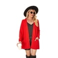 thumbnail image 1 of Richie House Women's Open Front Cardigan Long Sleeve Sweater with Side Pockets ARH2058-C-XS, 1 of 5