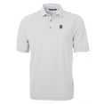 thumbnail image 2 of Men's Cutter & Buck Gray/White Detroit Tigers Virtue Eco Pique Stripe Recycled Polo, 2 of 3