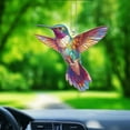 thumbnail image 3 of Hummingbird Ornament for Car, Vibrant Acrylic Car Decoration, Colorful Rearview Mirror Hanging, Unique Gift for Bird Lovers, Window Hanging Ornament, 3 of 4