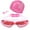 Electroplating Pink, variant on Hariumiu 4Pcs Swimming Goggles Set with Swimming Hat Nose Clips and Ear Plugs, Silicone Anti-Fog Adjustable Swimming Goggles for Swimming Pool Beach Men Women Teen