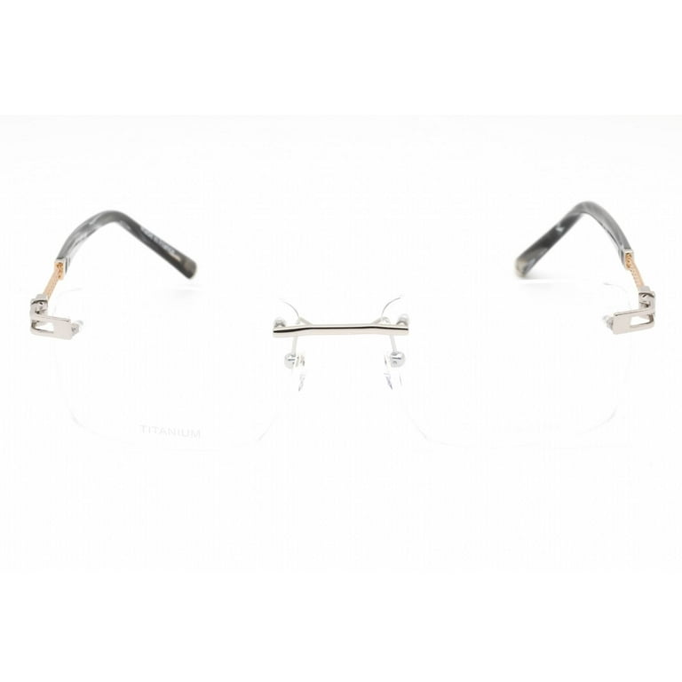 NWT Charriol PC75094-C02 57mm Shiny Silver Eyeglasses CHARRIOL PC75094 C02 Eyeglasses Shiny Silver Gold Frame 57mm  main image 2