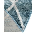 thumbnail image 7 of Unique Loom Matrix Trellis Collection Area Rug - Geometric (8' Round Blue/Light Blue), 7 of 7