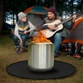 thumbnail image 6 of 48'' Fire Pit Mat for Solo Stove Bonfire,Topboutique Fireproof Mat, Round Under Grill Mat, Reusable Under Grill Mats, Waterproof Deck Fireproof Pad, Heat Resistant Mat for Grass Outdoor BBQ, Black, 6 of 7