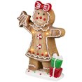 thumbnail image 5 of Lighted Gingerbread Cookie Girl Christmas Decoration - 14.5", 5 of 7