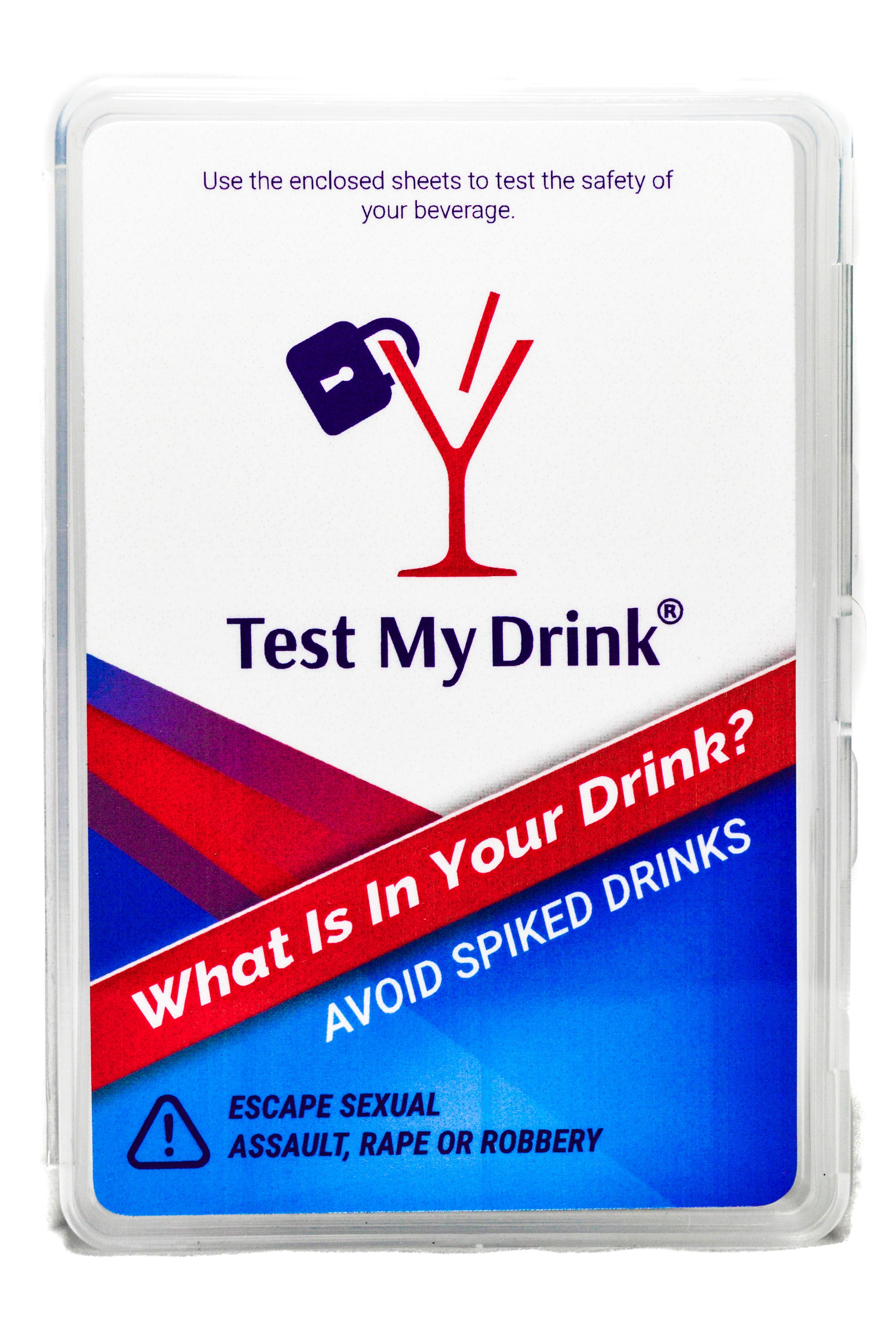 TEST MY DRINK, 10 Strips - 20 Tests, Test Your Drink or Beverage, Escape Drink  Spiking, Detect GHB or Ketamine Using The Personal Test Strips, -  