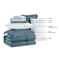 thumbnail image 3 of Ensemble de literie complet de luxe Swift Home, toutes saisons, taille queen, bleu pâle, 3 of 10