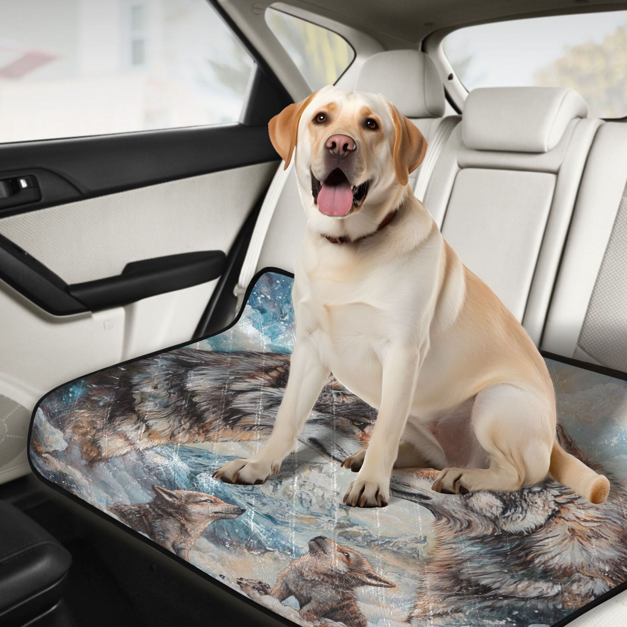 Qxltty Two Wolf Kings Cat litter Pads Pet Set of 3 Diaper Mats Center Anti-leakage Layer Absorbent Soft and Comfortable