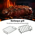 thumbnail image 2 of Large Carbon Steel Roasting Rack High-Temperature Resistant Versatile V-shaped Griddle Rib Grilling Rack, 2 of 7