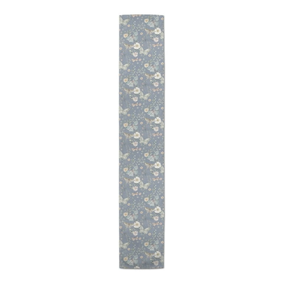 Creative Products Butterflies On Blue 16 x 90 Cotton Twill Table Runner