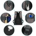 thumbnail image 4 of Gustave Canvas Laptop Backpack Vintage Computer Bag Large Travel Backpack Shoulder Bag for Men Women with USB Charger Port - Gray, 4 of 7