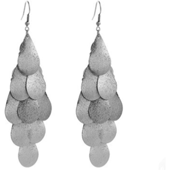 Gold Chandelier Earrings Boho Lightweight Filigree Layered Teardrop Leaf Leaves Tassel Geometric Long Silver Chic Dangle Drop Earrings for Women Prom Birthday Christmas Party Fashion Jewelry Gifts