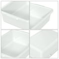 thumbnail image 3 of Minekkyes Commercial Products Standard Bus/Utility Box, 25 Gallon, Commercial Tote Box Cross Stack Nest Utility Tote Tub, White (Pack of 4), 3 of 6