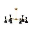 thumbnail image 2 of 6 Light Stilnovo Style Raw Brass chandelier light Fixture, 2 of 7