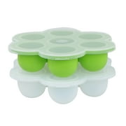 Acorn Baby Food Container with Thick Lid 2PK Green and Clear Meal Prep Container