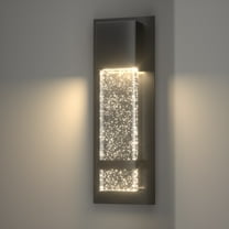 GEYANG Outdoor Wall Light Fixtures with Crystal Bubble Glass, Waterproof Exterior Sconces LED Wall Lanterns, Porch Lights Wall Mounted 11W 3000K Outside Lights for House Front Door Garage Entryway