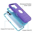 thumbnail image 3 of TakFox Case For Apple iPhone 14/14 Pro/14 Plus/14 Pro Max,Full-Body Shockproof Protection Heavy Duty Armor Shock Absorption Rubber Rugged Bumper Cover,Purple, 3 of 8