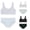 Mixed Color 3pcs-B, variant on LYMAYTER Girls Seamless Sports Bra and Panty Set Teen Girls Beginner Training Underwear