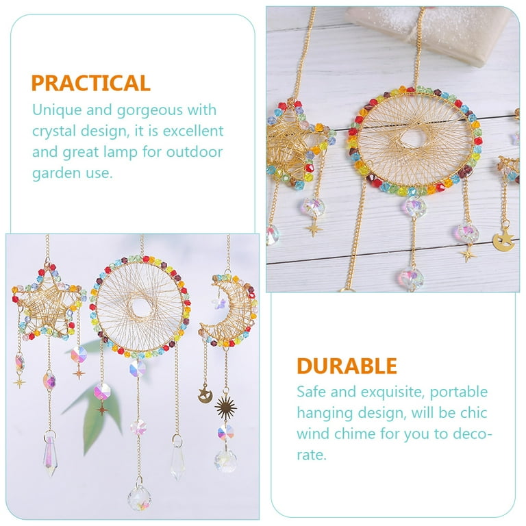 Colorful Crystal Pendant Sun Catchers Tiny Home Crystals for Crafts Moon  Decorations Outdoor Suncatcher 