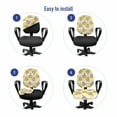 thumbnail image 4 of Fruit Office Chair Slipcover, Repetitive Banana Sketch Motifs on Summer Tones Waved Background, Protective Stretch Decorative Fabric Cover, Standard Size, Charcoal Grey and Multicolor, by Ambesonne, 4 of 5