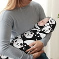 thumbnail image 4 of Picia Cute Panda (3) Pattern Baby Soft Dot Blanket with Silky Satin Backing Baby Gifts for Boys and Girls (30" x 40"), 4 of 9