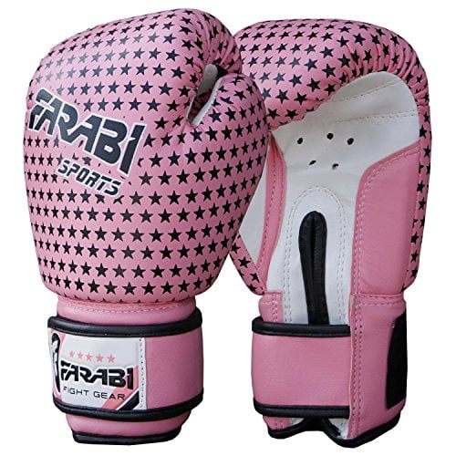 Farabi Kids Junior Boxing Gloves Muay Thai Training Punching Bag Mitts Red 
