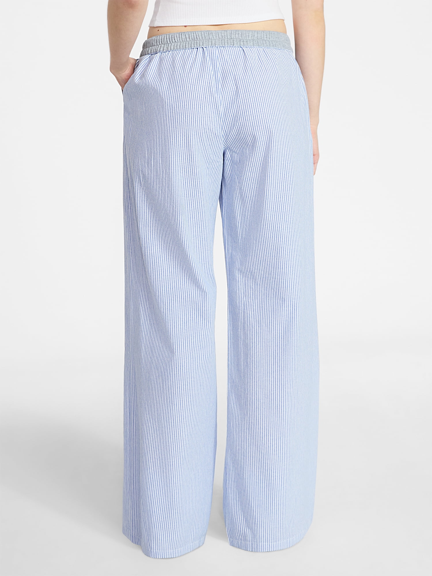 No Boundaries Cotton Boxer Pants with Rollover Waist, 31.5'' Inseam, Women's XXS-XXL